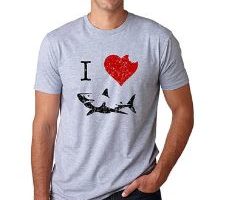 camiseta con tiburon i love you