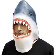mascara de tiburon de latex